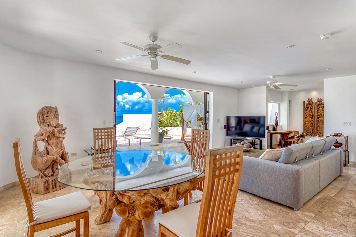 Pool Villa rental St Martin - The living room